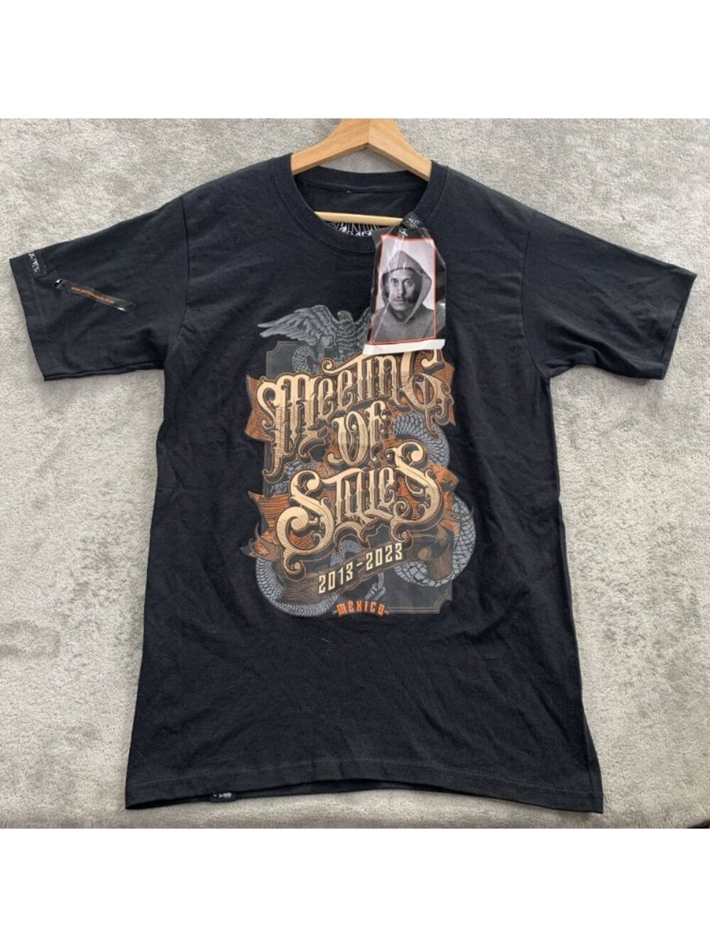 Santa Suerte Shirt Mens Small Black Meeting Of Styles Mexico 10 Years Graffiti